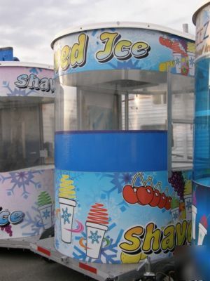 Snowie shaved ice concession trailer snow cones
