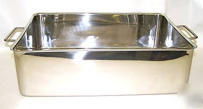 Heavy duty stainless steel baker 14.5X10.5 fold handles