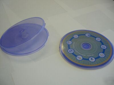 300 cd shells dvd plastic case- transpurple discons c