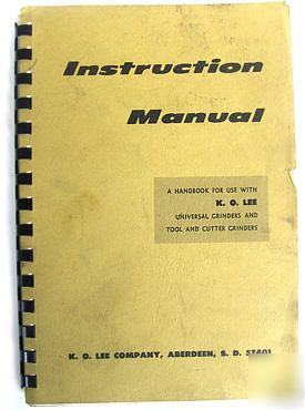 K.o. lee universal grinders & tool cutter grinders