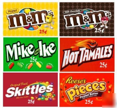 12 laminated vending labels 