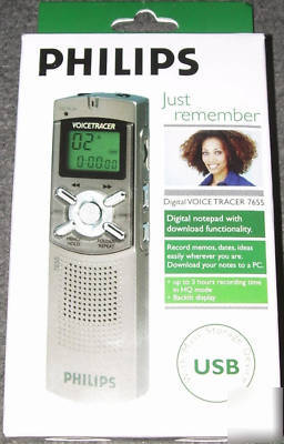 New philips just remember digital voice tracer 7655 64 