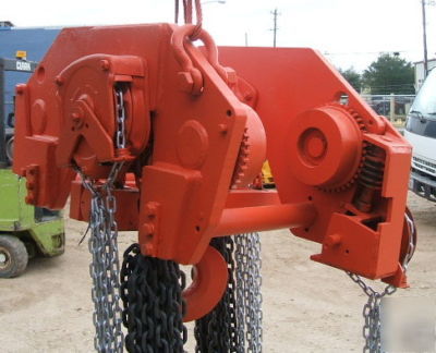 10 ton ultra-low headroom manual chain hoist by beebe 