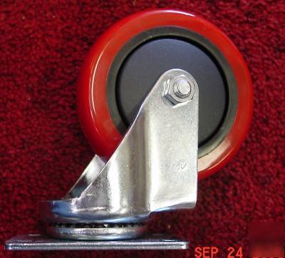 Set 4 casters 2 fixed & 2 swivel w/ 4