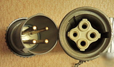 Waterproof,plug & receptacle-60 amp,4 wire, to 600 volt
