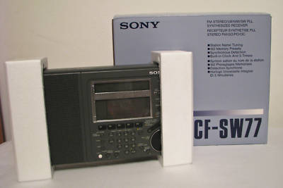 Sony icf-SW77 shortwave am fm radio super cond & w/ box