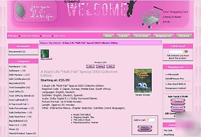 Zencart website template pinky theme woman will love it