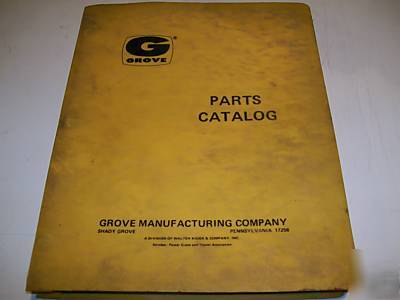 Grove TMS475LP crane illustrated parts manual 05/1976