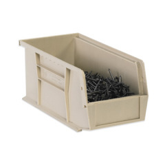 Shoplet select ivory plastic stack hang bin boxes 4 1