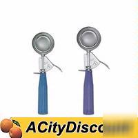 5DZ update #16 stainless thumb dishers 2-3/4OZ blue hdl