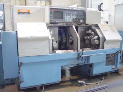 Cnc lathe turning center dual spindles mazak dual 20 