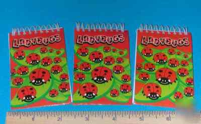 New ~ 12 ~ ladybug spiral note pads ~ 3 1/2