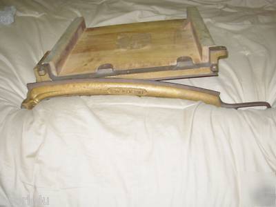 Vintage wood & cast iron ingento no 5 paper cutter 
