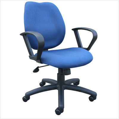 Boss office ratchet back molded foam task chair blue