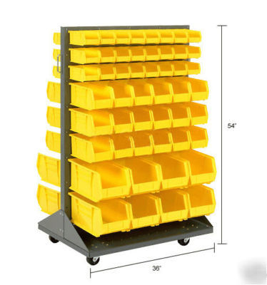 Storage bins pick rack mobile - commercial - 24 bins