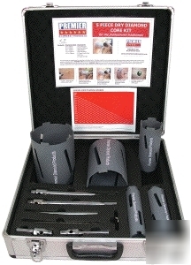 5 piece professional diamond core drilling set + case
