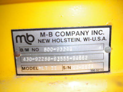 Mlt ii power sweeper broom attachment toro bobcat m-b
