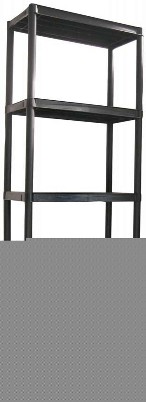 New 5 tier black plastic shelving shelves storage unit