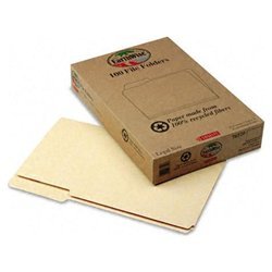 New standard recycled file folders, 1/3 cut, legal s...