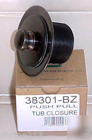 New watco mfg. 38301 bz push pull tub closure in box