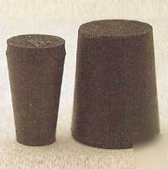 Plasticoid black rubber stoppers, solid : 115M290