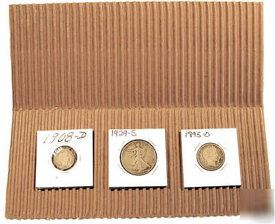 10 corrugated cardboard safety coin mailers; #10 large