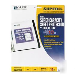 New super capacity sheet protector w/tuck-in flap, l...
