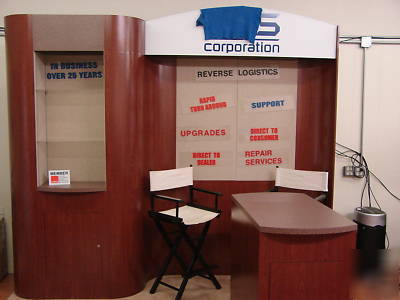 Show booth 10X10 w/ carpet & cases, attractive, easy