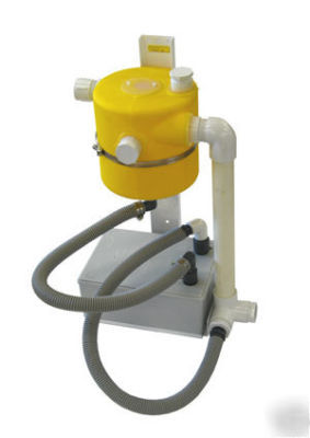 Floor wall in-line amalgam separator for vacuum system