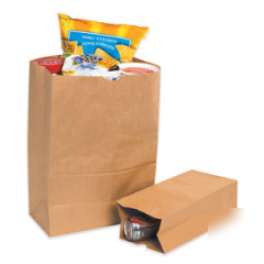Shoplet select kraft grocery bags 16 x 4 12 x 2 12