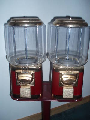 New ** ** double head bulk candy/gumball vending machine