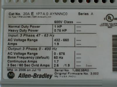 Allen bradley power flex 70 excellant condition