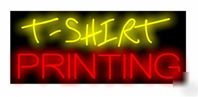 T-shirt printing neon sign screen print business sign