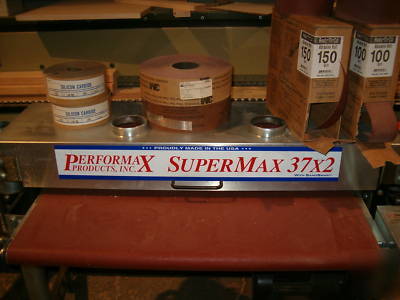 Supermax 37 x 2 drum sander, 600 + feet paper, ship