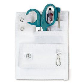 New nurse organizer pocket kit 742 nylon *white / teal* 