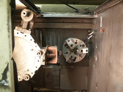 Okuma & howa 2SP20HG, 2 spndl, 2 trt gantry cnc lathe 