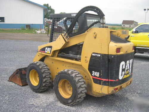 Cat 248 skid steer loader high flow turbo nice 