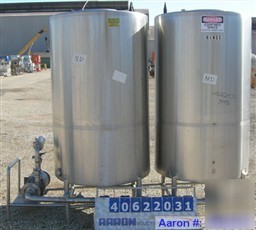 Used-cip system, (2) tank, stainless steel. 420 gallon