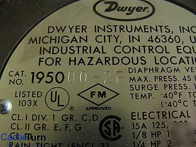  dwyer explosion-proof differential - series 1950 00 2F