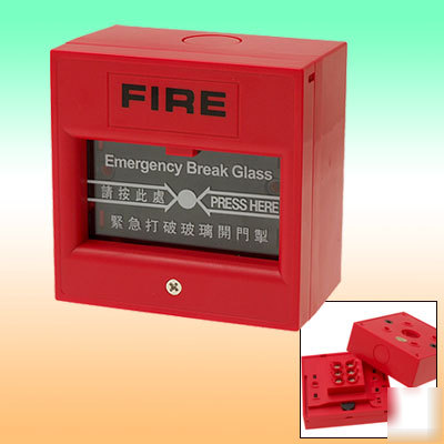 Red square mini plastic fire security emergency alarm