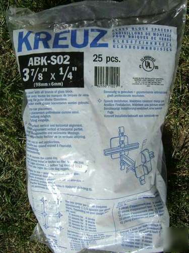 Kreuz glass block spacers 25PER bag