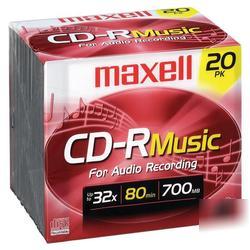 New maxell cd-r gold music media 625330