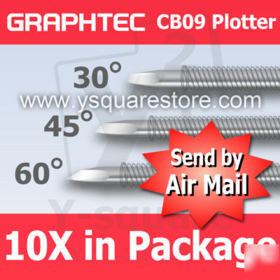 10X 30Â° 45Â° 60Â° blades for graphtec CB09 vinyl plotter