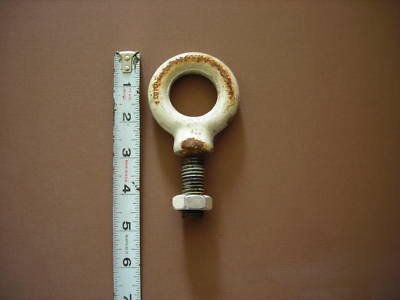 Eye bolt 5/8-11 used but still works eyebolt plus nut