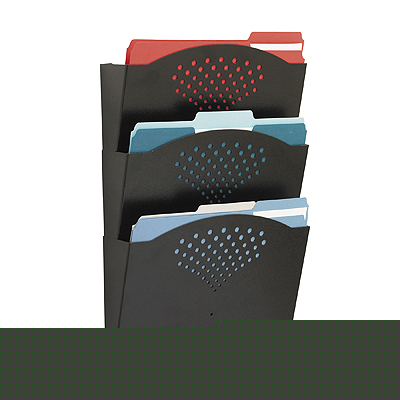 Safco office 3 tier letter size steel wall file pocket