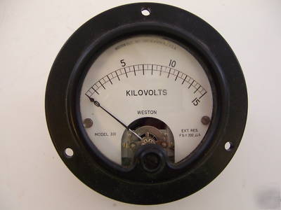 Nos weston kilovolts panel meter #301 electrical test 