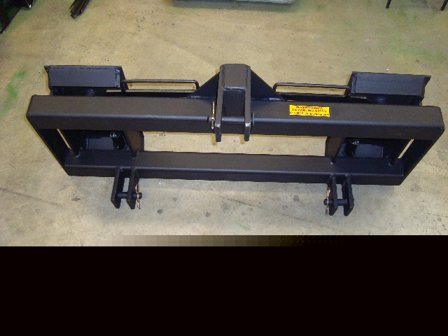 Quick attach 3 point hitch to skid steer attachments