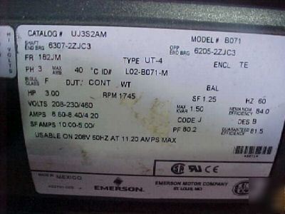  u.s. motors - cat UJ3S2AM close coupled pump motor