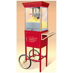 Vintage collection - nostalgia popcorn cart ccp-509 red