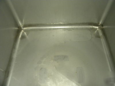 Tote bin by hoover, 300 gal. s/s, used, good cond.